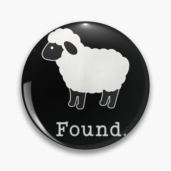 Item preview, Minimalist Cute Cartoon Lost Sheep Found Black Background Simple Animal Art designed and sold by LizzyKeiko.