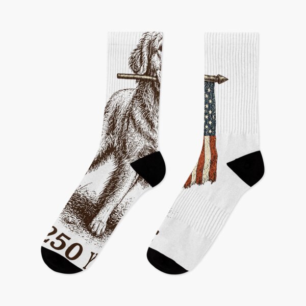 Item preview, Patriotic Dog Holding American Flag 250 Years Quarter Millennial Memorial designed and sold by LizzyKeiko.