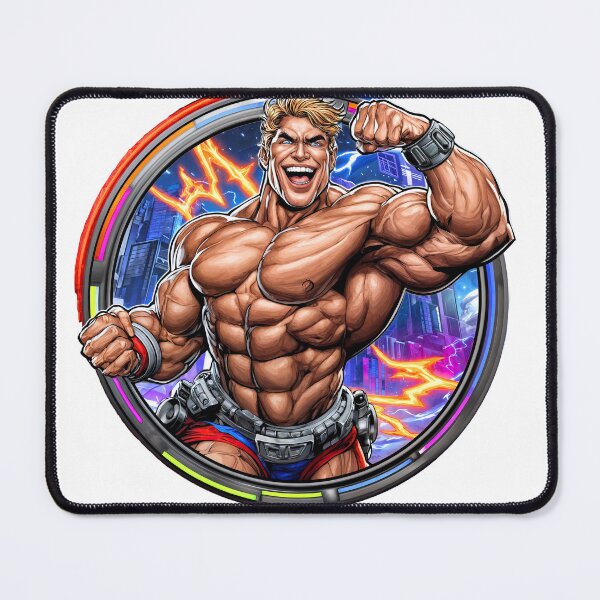 Item preview, Sticker - Decal - Comic Power: Heroic Flex in Futuristic City #24 designed and sold by ForeverPrintsOK.