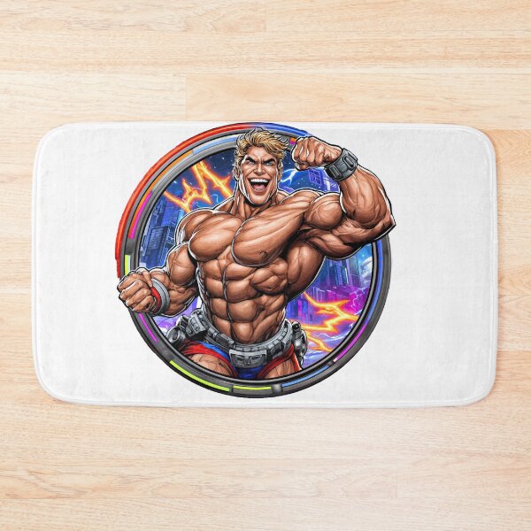 Item preview, Sticker - Decal - Comic Power: Heroic Flex in Futuristic City #24 designed and sold by ForeverPrintsOK.