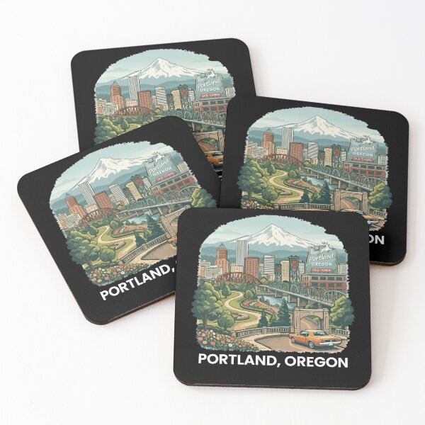 Item preview, Portland Oregon Souvenir Skyline Old Town Portland designed and sold by DSWShirts.