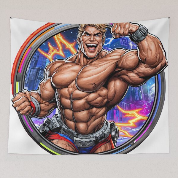 Item preview, Sticker - Decal - Comic Power: Heroic Flex in Futuristic City #24 designed and sold by ForeverPrintsOK.