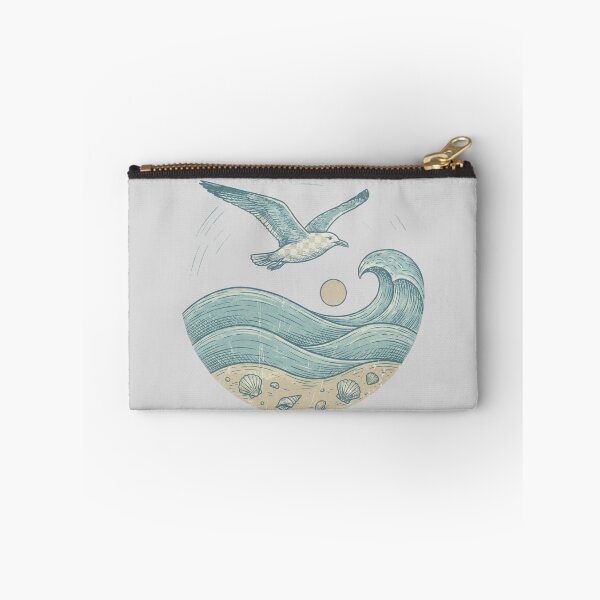 Item preview, Vintage Coastal Seagull & Ocean Waves Premium Design designed and sold by Ortsas.