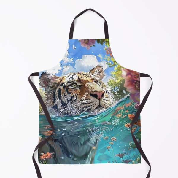 Item preview, Majestic Tiger Bloom: Ethereal Wildlife Fantasy Art Print designed and sold by wildhazestudio.