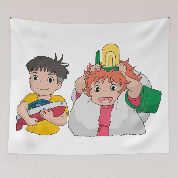 Item preview, Ponyo Sosuke Cute Blackout Illustration designed and sold by Iska-Designs.