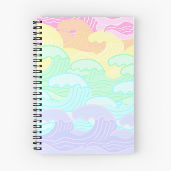 Item preview, Rainbow Waves in Pastel Multicolors designed and sold by fontspree.