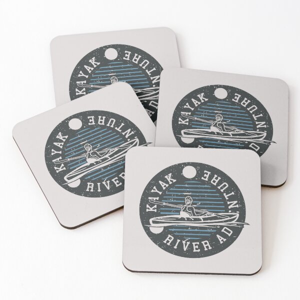 Item preview, Vintage Kayak River Adventure Paddling Design designed and sold by Gravelpeak Co..
