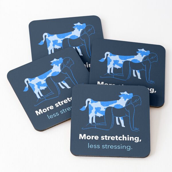 Item preview, More Stretching Less Stressing Cow Pose Yoga T-Shirt designed and sold by WellspringXflow.
