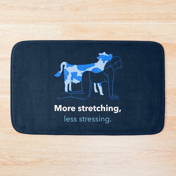 Item preview, More Stretching Less Stressing Cow Pose Yoga T-Shirt designed and sold by WellspringXflow.