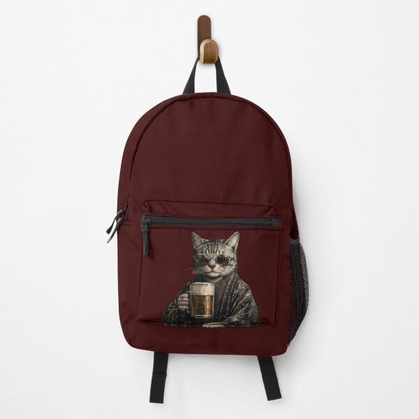 Item preview, Cool Samurai Cat Beer – Vintage Japanese Style designed and sold by Abdennaim.