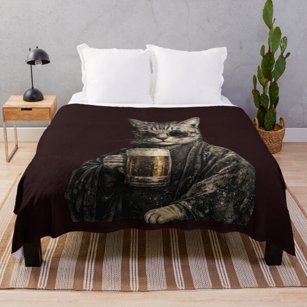 Item preview, Cool Samurai Cat Beer – Vintage Japanese Style designed and sold by Abdennaim.
