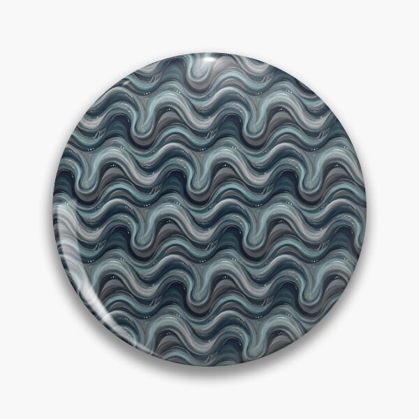 Item preview, Luxury Ocean Swirl Seamless Pattern with Silver Seashells designed and sold by MythicCotton.