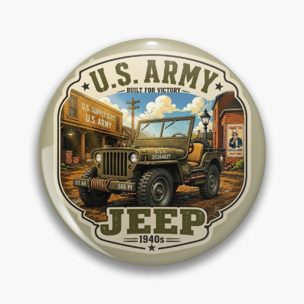 Item preview, Vintage Military 4x4 Army Vehicle Poster designed and sold by Retro Arabica.