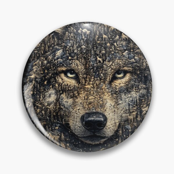 Item preview, Mystical Wolf Full Moon Night Double Exposure Art designed and sold by KI-Kunstwerk.