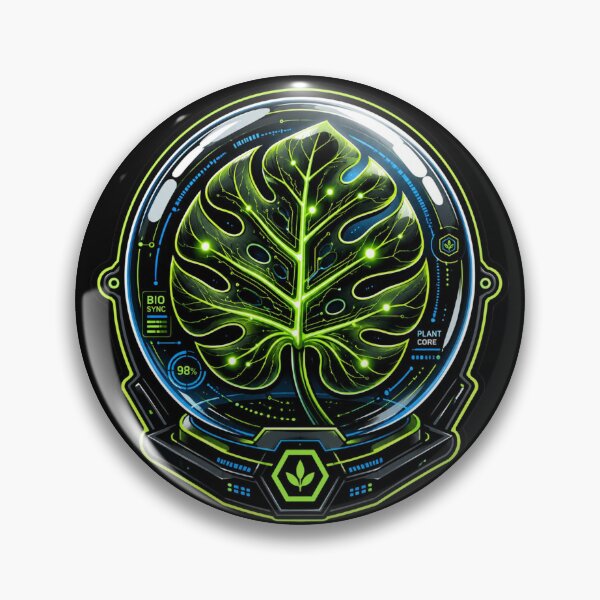 Item preview, Cyber Monstera Leaf Techwear Graphic | Futuristic Biotech Neon Design designed and sold by Timeless Junction.