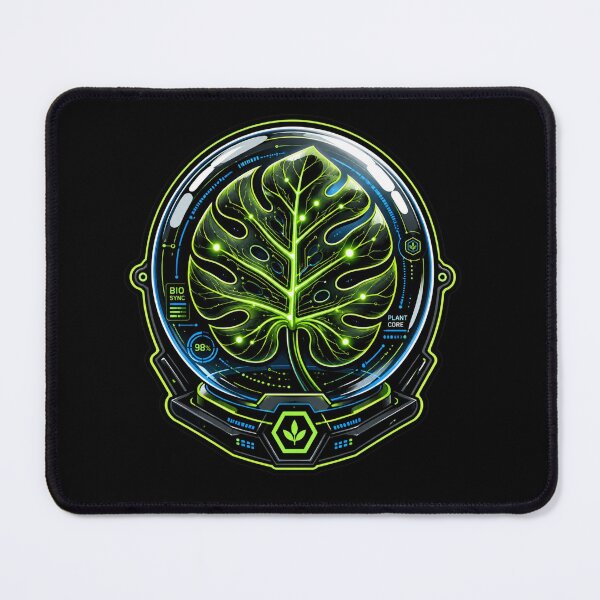Item preview, Cyber Monstera Leaf Techwear Graphic | Futuristic Biotech Neon Design designed and sold by Timeless Junction.
