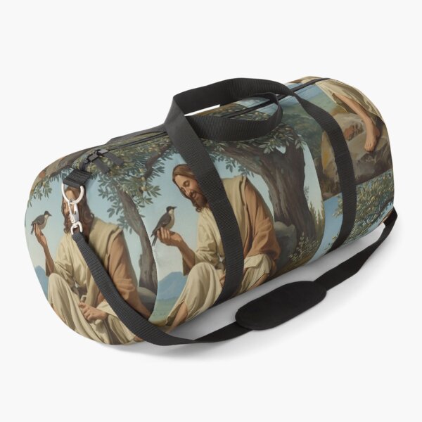 Item preview, Jesus and a Bird under an Olive Tree theme from the New Testament | Biblical Religious Spiritual Art designed and sold by Cre8andRecre8.