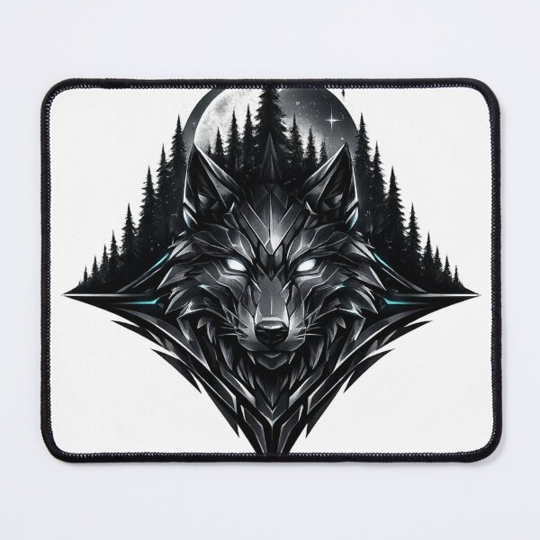Item preview, Futuristic Wolf Forest Logo Design designed and sold by Ethan Cross Digital.