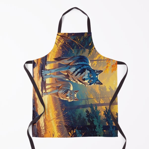 Item preview, Majestic Wolves in Golden Autumn Forest Wildlife Art designed and sold by wildhazestudio.