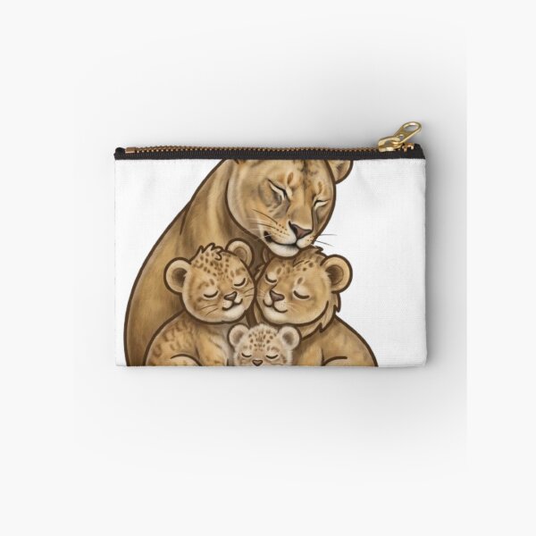 Item preview, Cute Lion Family Illustration – Loving Lioness with Cubs | Wildlife Animal Art designed and sold by PrintforDesign.