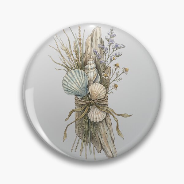 Item preview, Vintage Seashell & Driftwood Botanical Bouquet designed and sold by Ortsas.