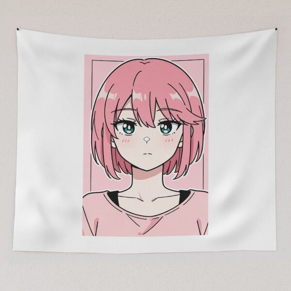 Item preview, Anime - Pink Hair Girl Pink Top designed and sold by AnimeShin.