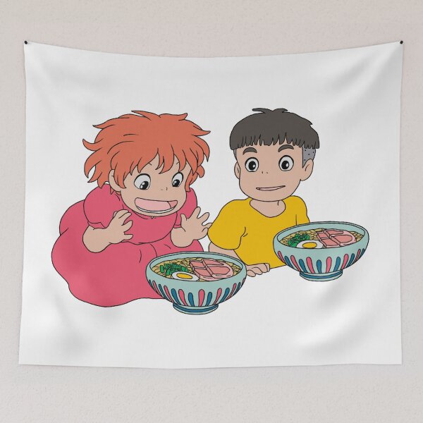 Item preview, Ponyo Sosuke Cute Ramen Illustration designed and sold by Iska-Designs.