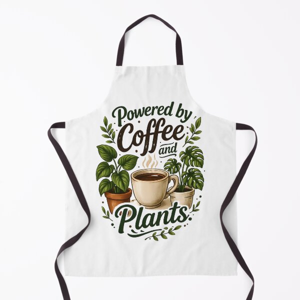 Item preview, Powered by Coffee and Plants – Botanical Plant Lover Design designed and sold by blankTeeShirt.