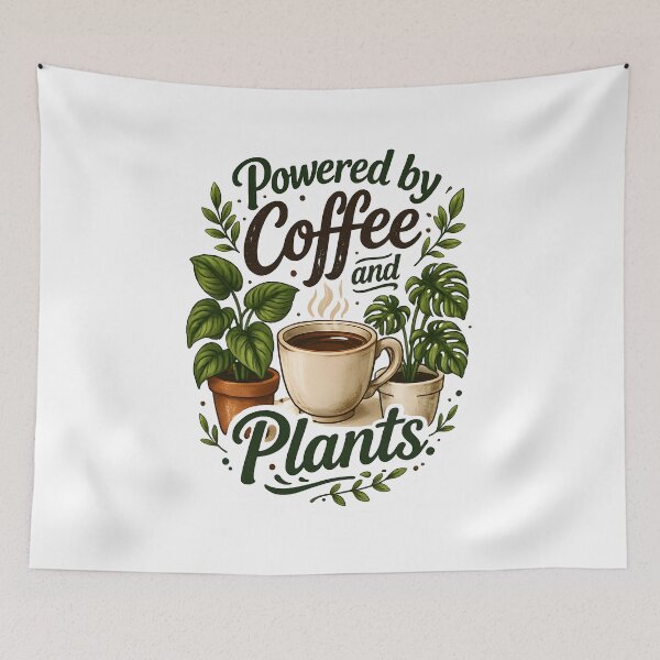 Aperçu de l'œuvre Conçu par Coffee and Plants – Botanical Plant Lover Design créée et vendue par blankTeeShirt.