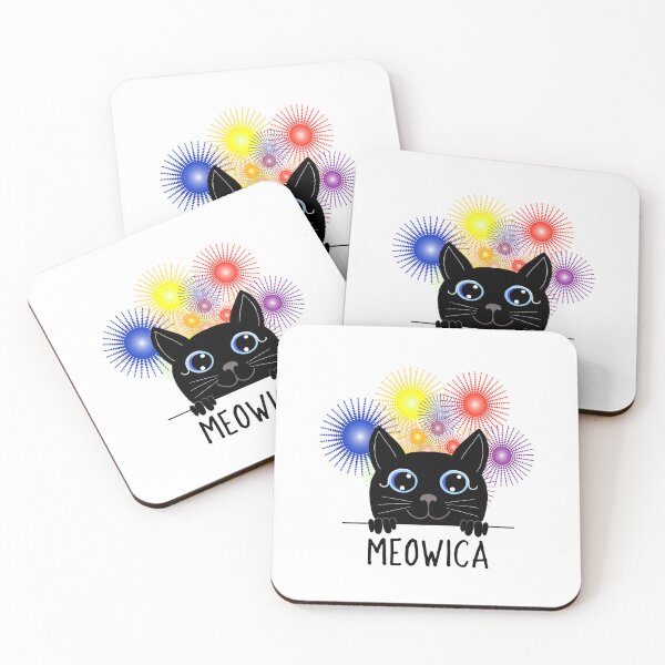 Item preview, Fourth Of July Funny Black Cat And Fireworks designed and sold by Sartoris Art.