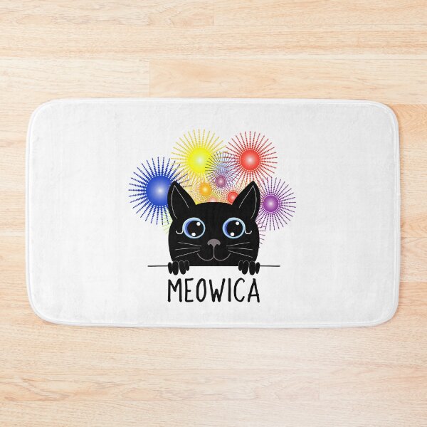 Item preview, Fourth Of July Funny Black Cat And Fireworks designed and sold by Sartoris Art.