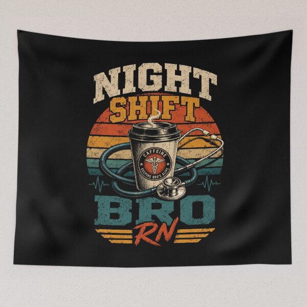Item preview, Funny Male Nurse Night Shift Retro Design Classic T-Shirt  designed and sold by podlook.