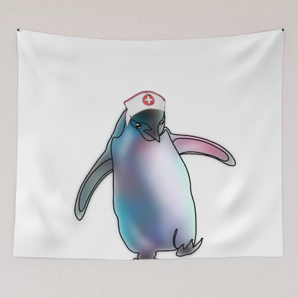Item preview, Percy the Penguin Wearing nurse Hat – animalzinhats designed and sold by Ashley’sAnimalz.