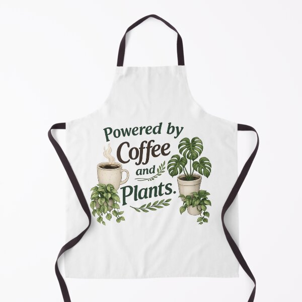 Item preview, Powered by Coffee and Plants – Botanical Plant Lover Design designed and sold by blankTeeShirt.
