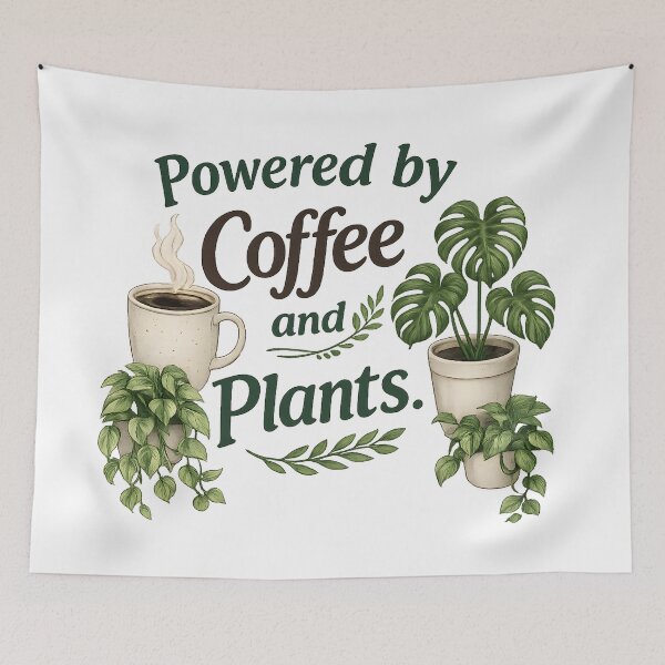 Aperçu de l'œuvre Conçu par Coffee and Plants – Botanical Plant Lover Design créée et vendue par blankTeeShirt.