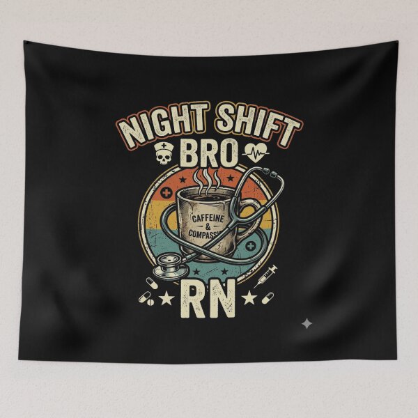 Item preview, Copy of Copy of Funny Male Nurse Night Shift Retro Design Classic T-Shirt  designed and sold by podlook.