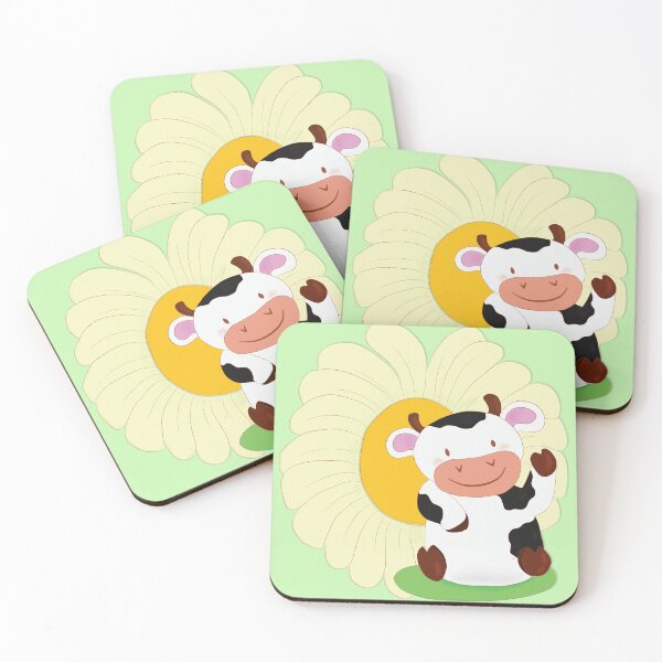 Item preview, Little cow saying hello to the arrival of spring designed and sold by Les illustrations d'Adėle L..