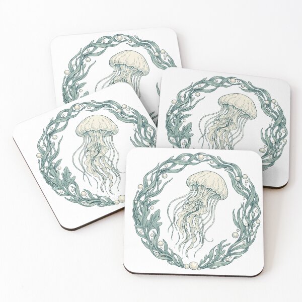 Item preview, Mystic Vintage Jellyfish & Seaweed Wreath designed and sold by Ortsas.