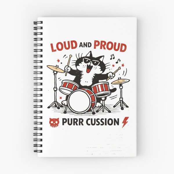 Item preview, Cat Drummer T-Shirt designed and sold by Matinez Pink.
