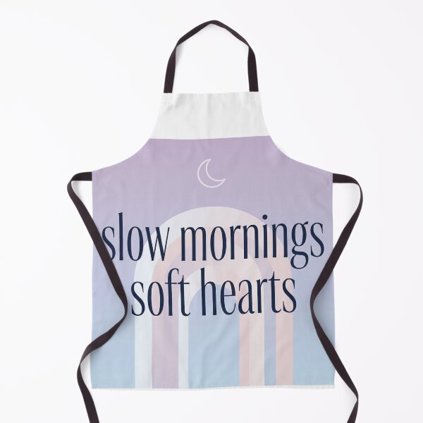 Item preview, Slow Mornings Soft Hearts – Calm Cozy Spiritual Typography Design designed and sold by CosmicQuietLab.