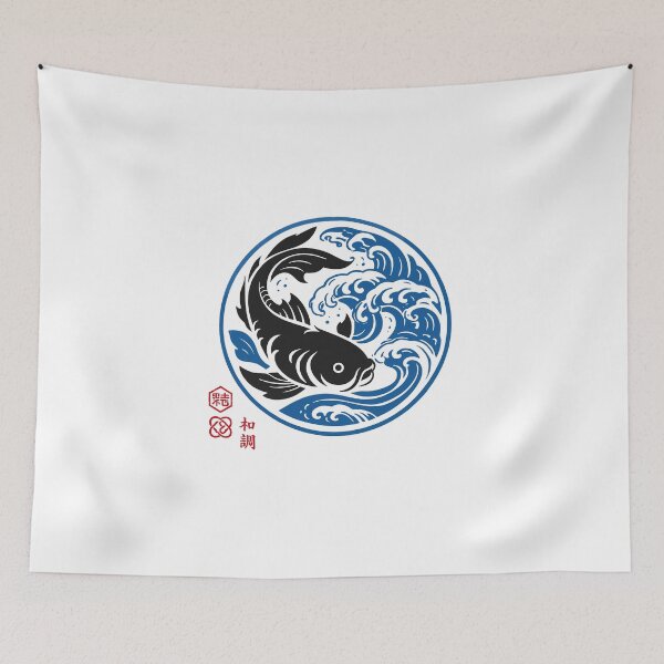 Item preview, Koi Fish Ocean Waves T-Shirt designed and sold by Matinez Pink.