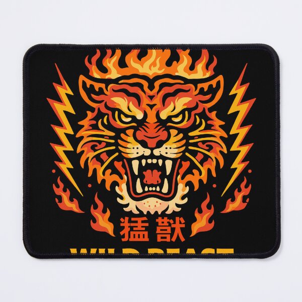 Item preview, Wild Beast Fire Tiger T-Shirt designed and sold by Matinez Pink.