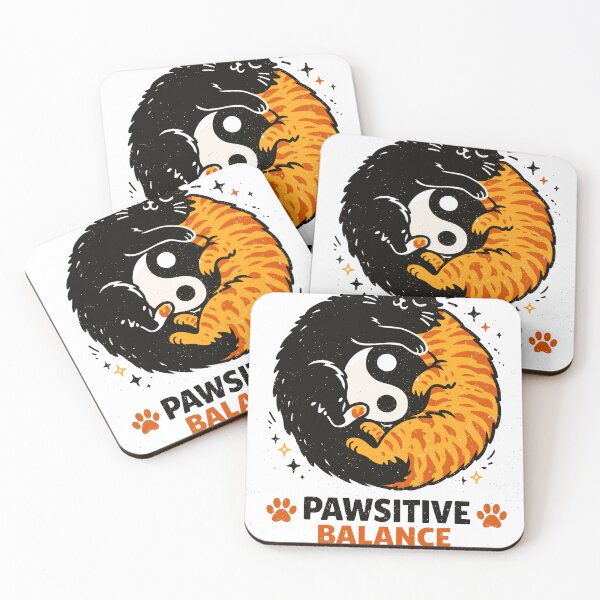 Item preview, Pawsitive Balance Yin Yang Cats designed and sold by Matinez Pink.