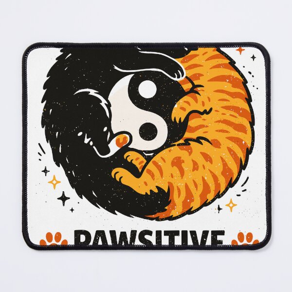 Item preview, Pawsitive Balance Yin Yang Cats designed and sold by Matinez Pink.