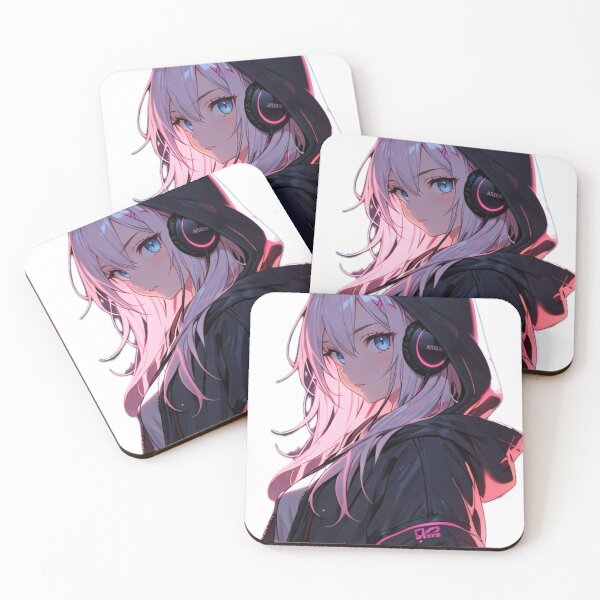 Item preview, Cute Anime Girl With Gaming Headphones designed and sold by AnimDream .