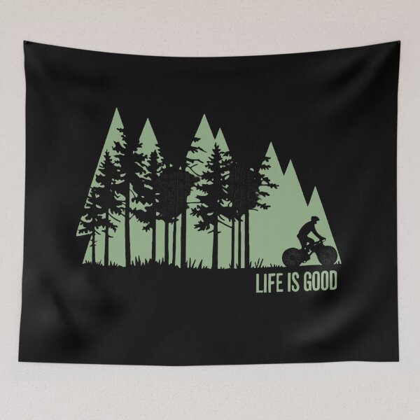Item preview, Mountain Biker Forest Life Is Good Cycling MTB designed and sold by Gravelpeak Co..