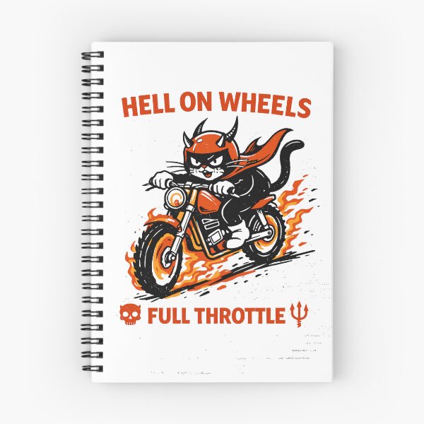 Item preview, Hell on Wheels Motorcycle Cat T-Shirt designed and sold by Matinez Pink.