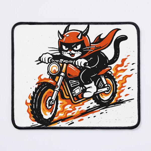Item preview, Hell on Wheels Motorcycle Cat T-Shirt designed and sold by Matinez Pink.