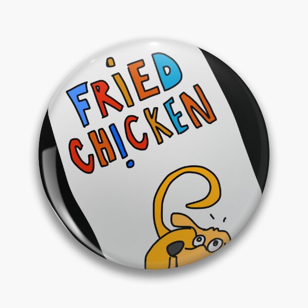Item preview, FRIED CHICKEN UNHINGED DOG STICKER  designed and sold by declash.