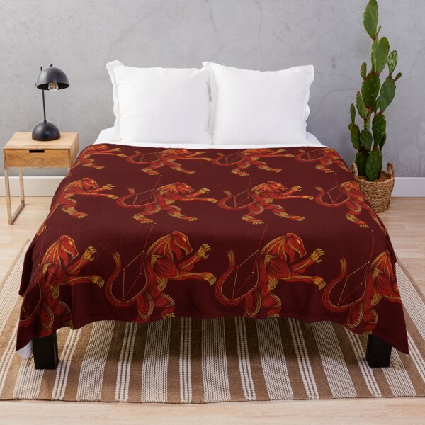 Item preview, Leo Minor Constellation Lion Red Yellow Line Art designed and sold by JAMerArc.